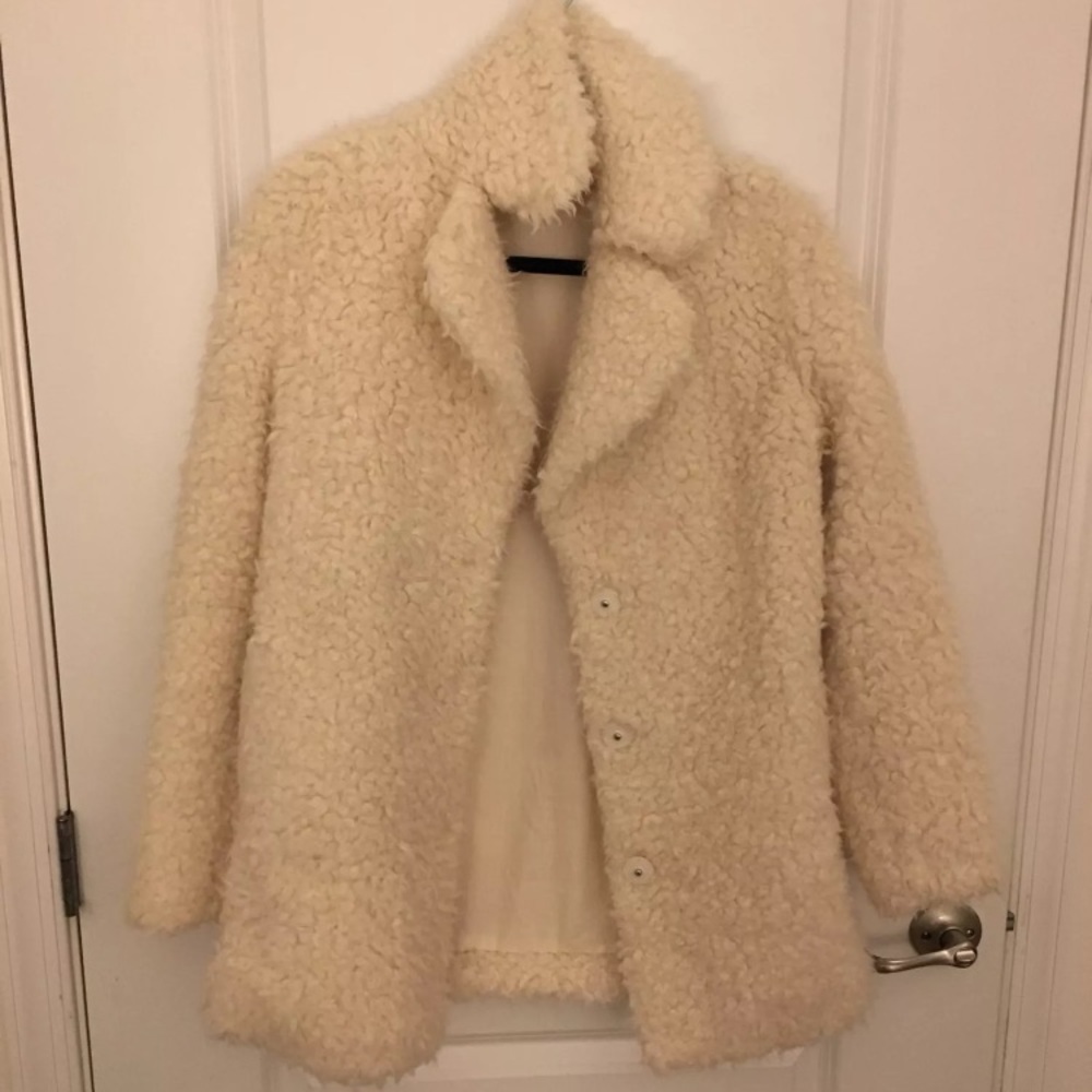 NWOT Topshop Faux Fur Teddy Coat